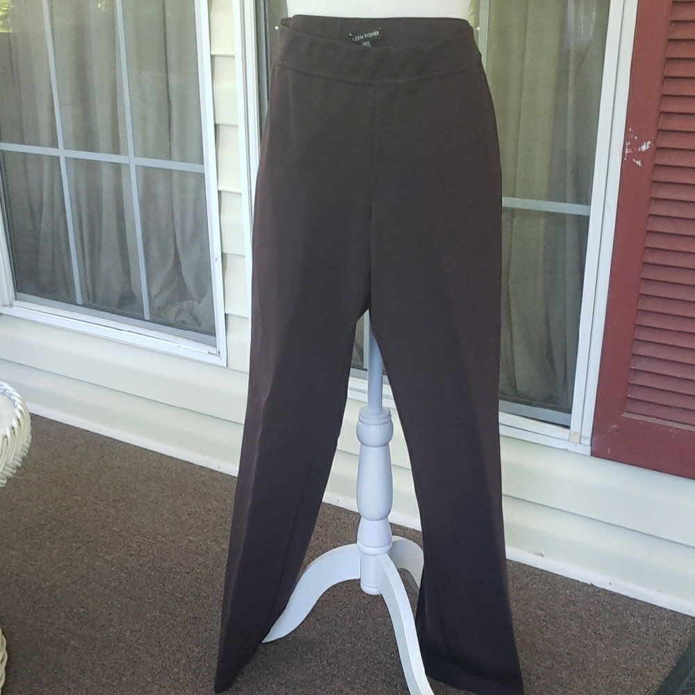 Eileen Fisher Classic‎ Ponte Knit Brown Women's M Pants